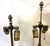 Antique French Art Nouveau Embossed Brass Candlestick Lamps- A Pair For Sale - Image 11 of 18