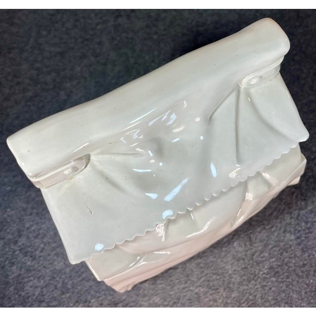 Ceramic Vintage Ceramic Paper Bag Cookie Jar For Sale - Image 7 of 9