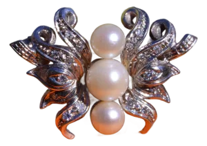 Early 20th Century, The Erica: Antique Pearl and Diamond Pendant/ Pin Combination
