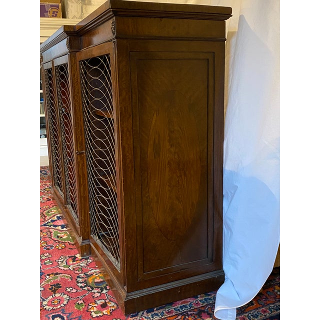 Late 19th Century Regency Style Mahogany Cabinet Sideboard Bookcase For Sale - Image 12 of 14