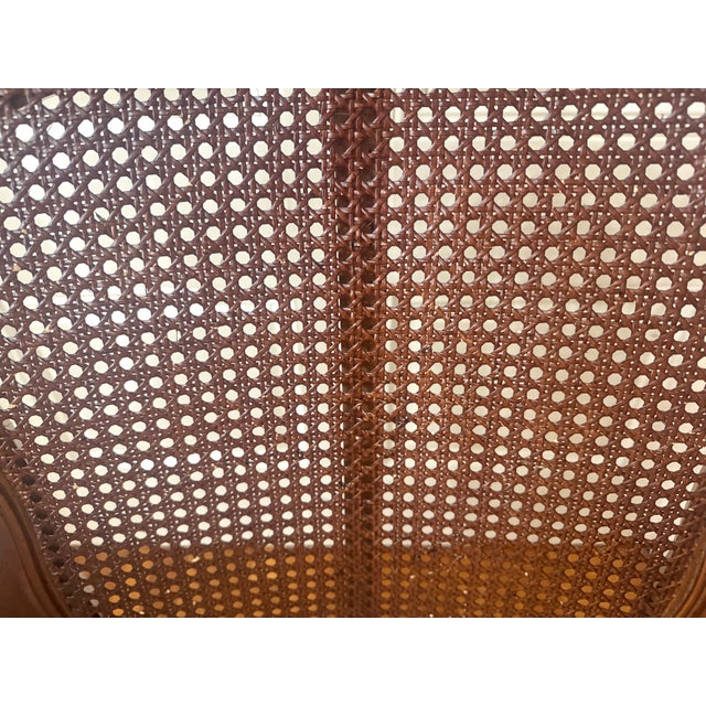 1990s Louis XV Style Carved Walnut Bergère Armchair With Cane Back, Boston Design Center For Sale - Image 17 of 17