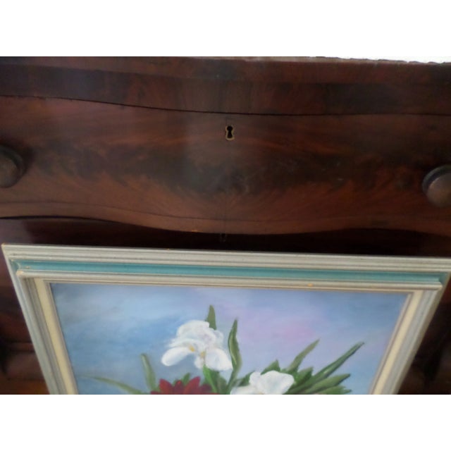 Mid 20th Century Still Life Vase of Flowers Oil Painting, Framed For Sale - Image 4 of 10