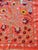 Red Coral Silk Suzani Wall Hanging With White Peacocks For Sale - Image 8 of 10