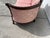 Mid 20th Century Vintage Victorian Carved Walnut Tufted Loveseat in Blush Jacquard For Sale - Image 5 of 8
