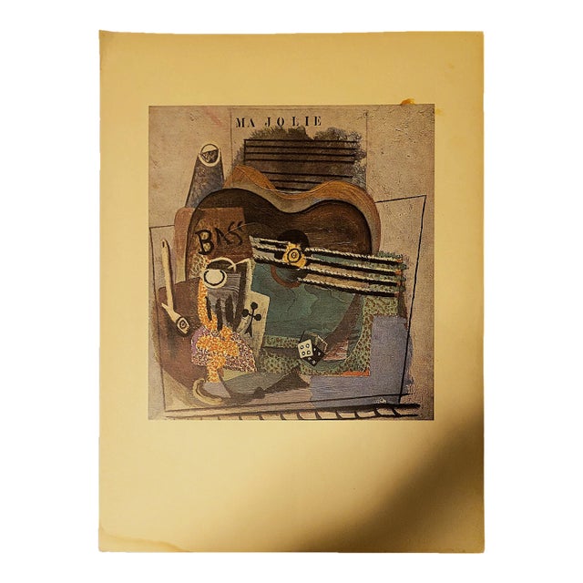1940s Rare HTF Authentic Original Picasso Color Plate/Lithograph "Ma Jolie" Artist's Private Collection-Skira Publisher For Sale