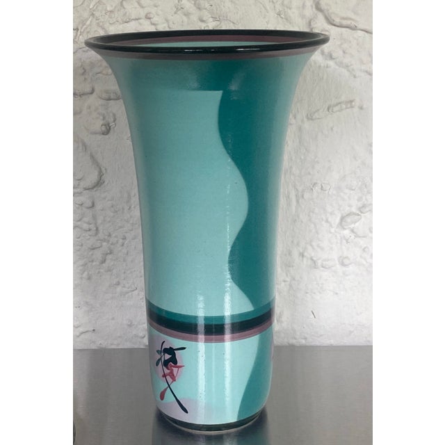 Abstract Vintage Studio Art Pottery Vase Signed and Dated For Sale - Image 3 of 6
