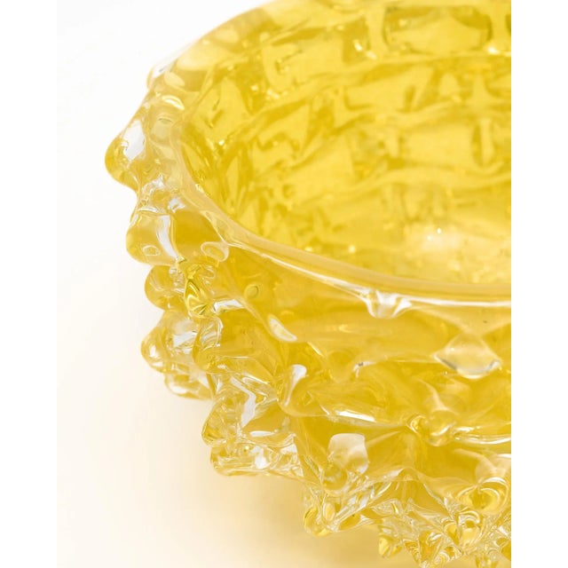 Yellow Murano Glass Rostrate Bowl For Sale - Image 9 of 10