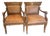 Old Leather Chairs - A Pair For Sale