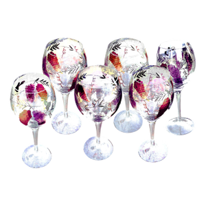 Mirage by Monarch Handblown Etched Crystal Wine Glass 9.5" Inch - Set of 6