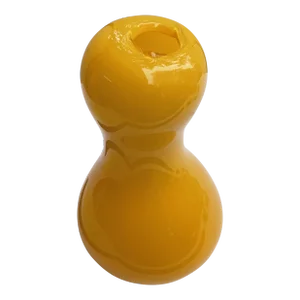 1980s Yellow Free Form Glass Vase