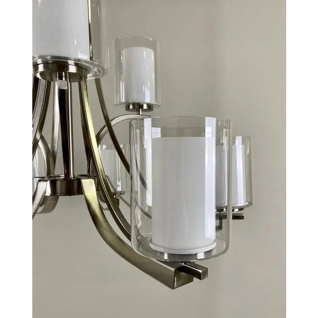 Modern Candle Style Chrome Chandelier - 9 Arms For Sale In New York - Image 6 of 12