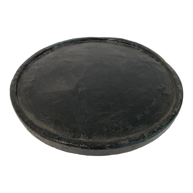 Black Limestone Charger Plateau For Sale