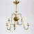 A streamlined, mid-century modern, brass chandelier with six arms swooping up and down from the main stem peice. Delicate,...
