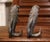 French Pair of 19th Century French Carved Verdigris Patinated Bronze Fish-Form Vases For Sale - Image 3 of 10