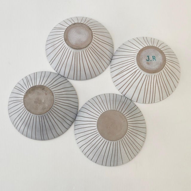 Gray Vintage Ceramic Bowls by Jacques Innocenti Rivier, 1950, Set of 4 For Sale - Image 8 of 12