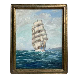 Original Sailing Ship Painting Framed