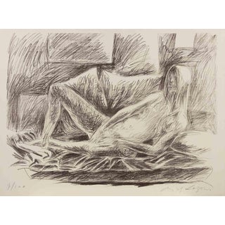 Pericle Fazzini, Reclining Figure, 1970s, Lithograph For Sale