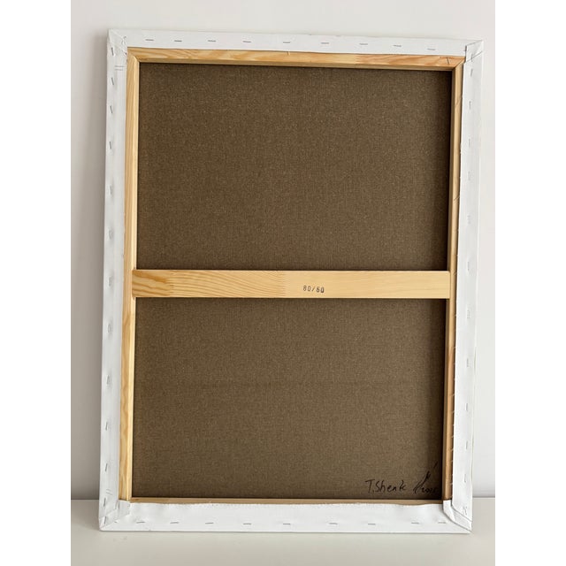 Oil Hand Painted Picture Bold Geometric Modern Abstract Oil Painting For Sale - Image 4 of 5