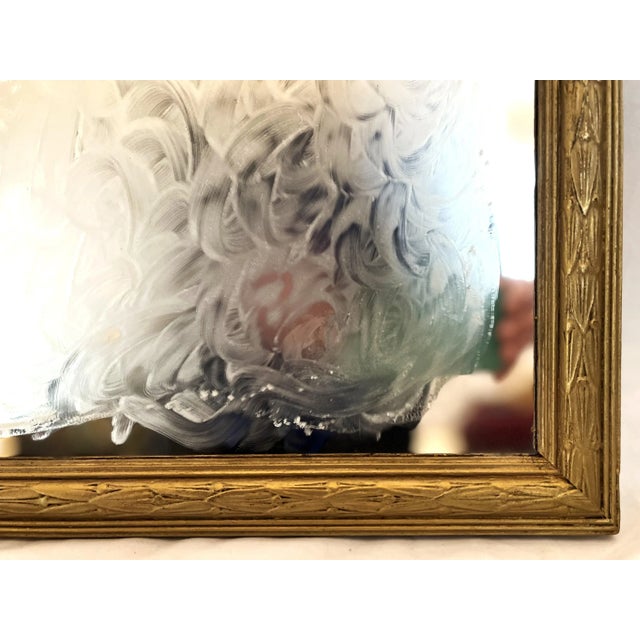 Wood Mid-1800s Ornately Carved Giltwood Empire Mirror For Sale - Image 7 of 7