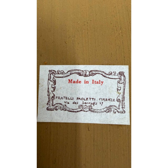 Mid 20th Century Vintage Fratelli Paoletti Firenze Hand-Painted Florentine Wall Plaque For Sale - Image 5 of 7