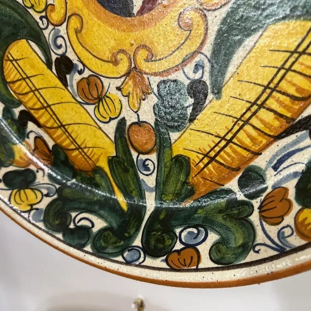 Ceramic 1990s Italian Hand-Painted Ceramic Platter - Coat of Arms II For Sale - Image 7 of 10