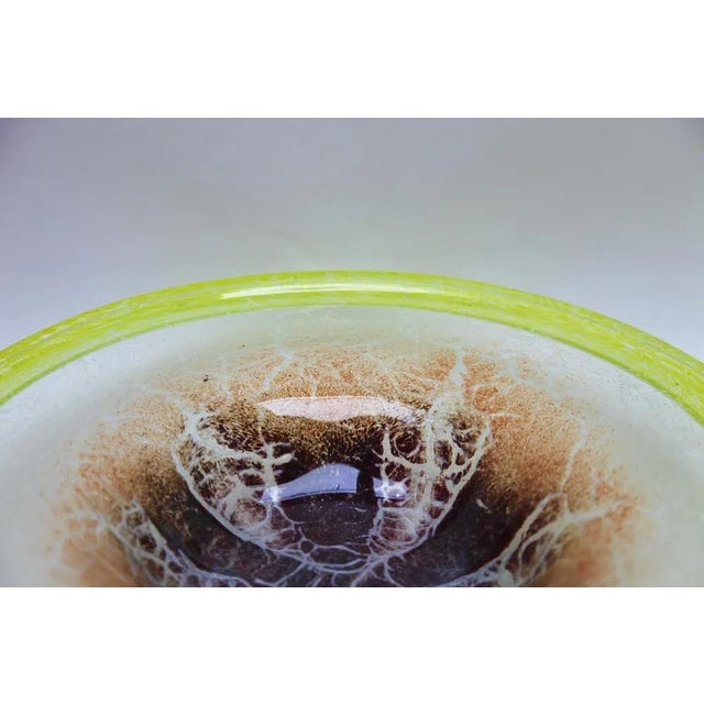 Glass German Ikora Art Glass Bowl by Karl Wiedmann for WMF, 1930s For Sale - Image 7 of 10