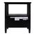 Wood Flagstaff 25 in. W Rectangular Cane 1 Drawer Nightstand with Top Open Shelf, Black Cane For Sale - Image 7 of 9