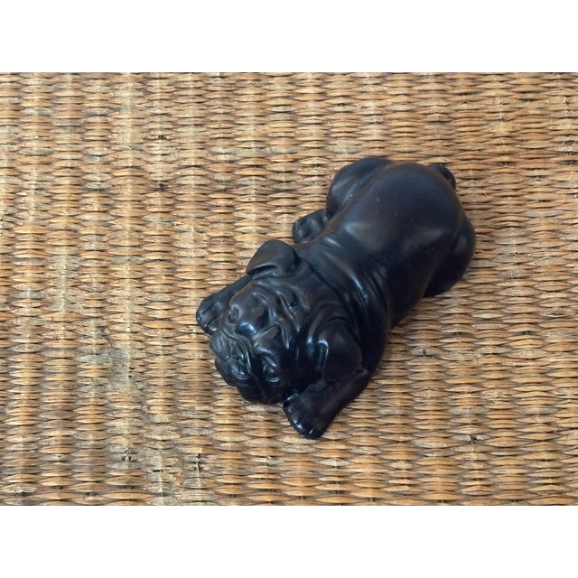 MCM Carved Ebony Pug For Sale - Image 11 of 12