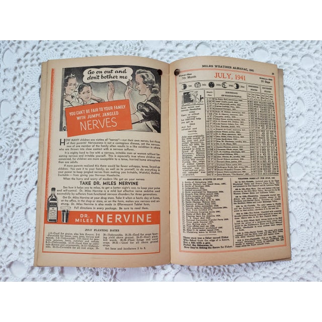 Paper 1940s Almanac with Nautical Sailing Flags For Sale - Image 7 of 9