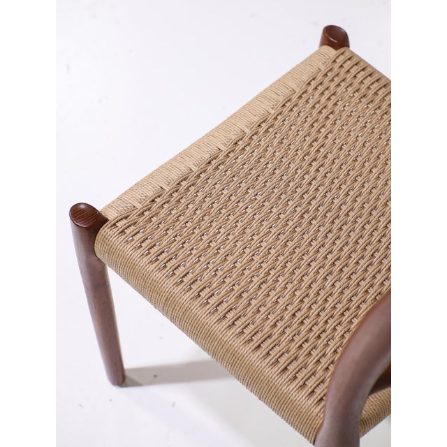 Vintage Model 85 Dining Chairs in Teak and Papercord by N.O. Møller for J.L. Møllers, 1960s, Set of 6 For Sale - Image 15 of 17
