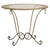 French Gilt Iron Cocktail Table with Églomisé Glass Top, 1940s For Sale