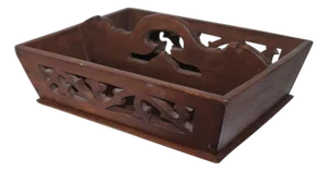 19thc Fine Dovetailed Cutlery Carrier