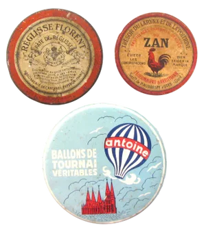 Antique French & Belgian Tins, Set of 3