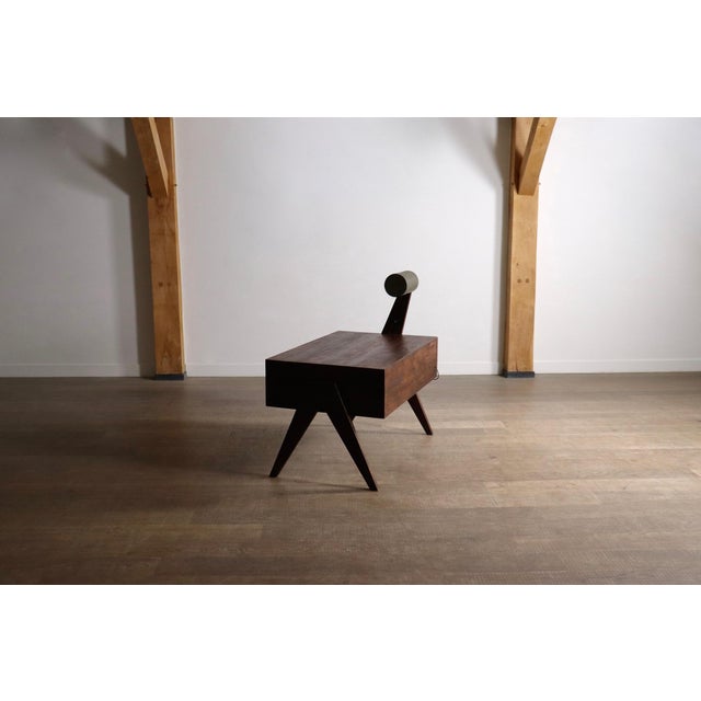 Wood Desk with Integrated Lamp by Pierre Jeanneret for Chandigarh, 1950s For Sale - Image 7 of 18