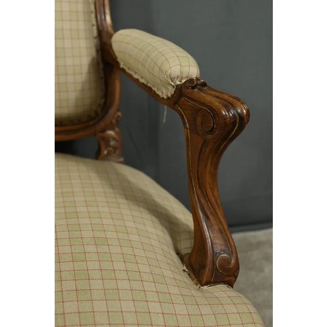 Louis XV Style Beechwood Armchair, Mid-19th Century For Sale - Image 6 of 16