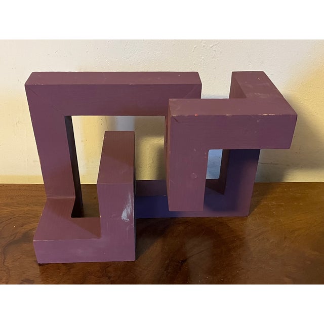 David Seccombe (New York City 1930 - 2022) Mid-Century Modernist Abstract Paint Decorated Wood Table Sculpture Circa 1960 For Sale - Image 15 of 18