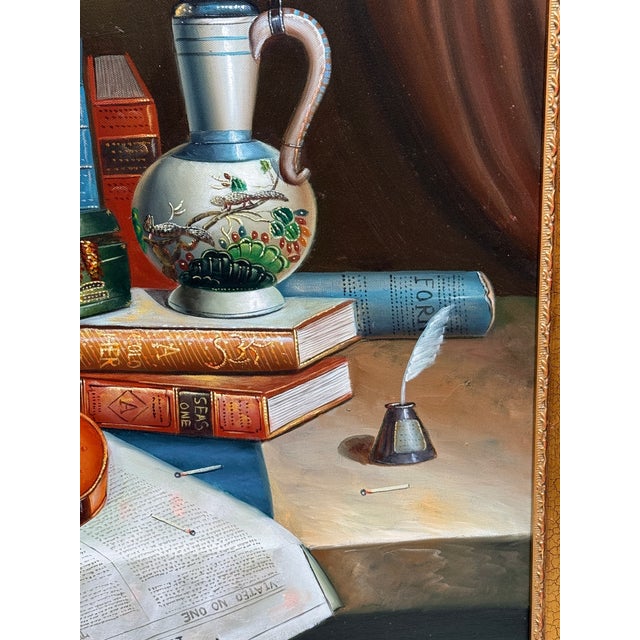 Heather European Still Life Oil Painting, Signed For Sale - Image 4 of 12