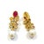 Bochic "Capri" Vintage Ruby & Multi Sapphire Earrings Set In 18K Gold & Silver For Sale In New York - Image 6 of 18