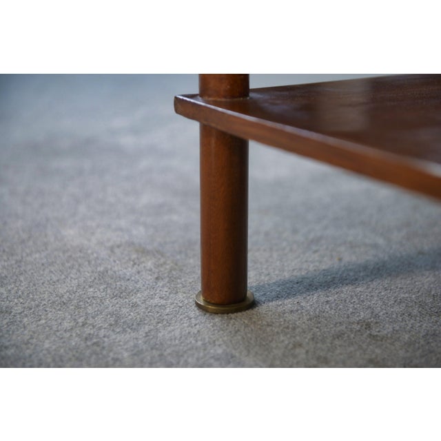 Brown Art Deco Side Table in Varnished Wood, 1940s For Sale - Image 8 of 10
