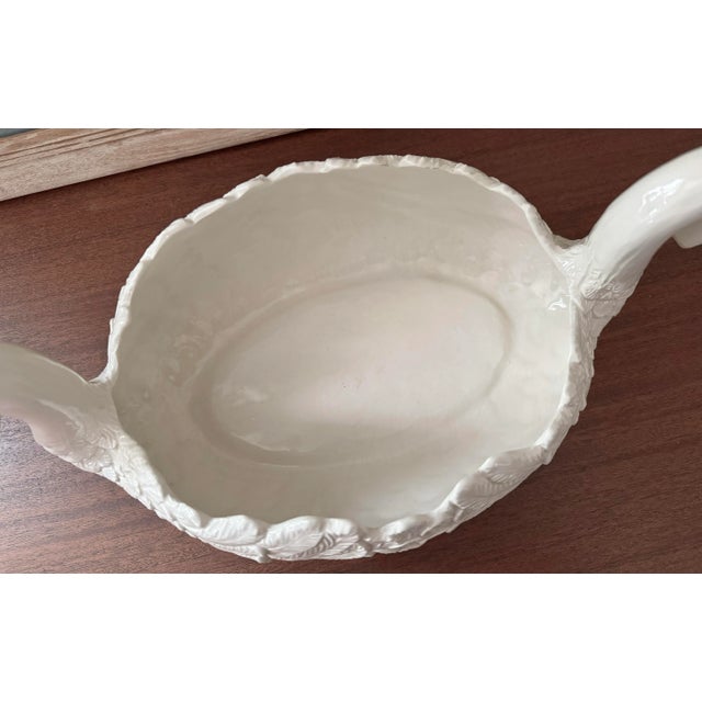 White 20th Century Italian Ceramic Swan Centerpiece or Planter For Sale - Image 8 of 9
