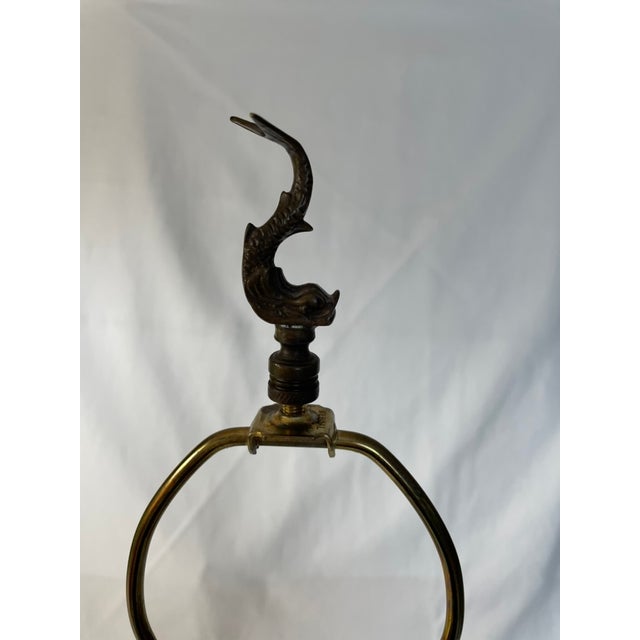 1920s Vintage French Rococo Metal Lamp For Sale - Image 5 of 5