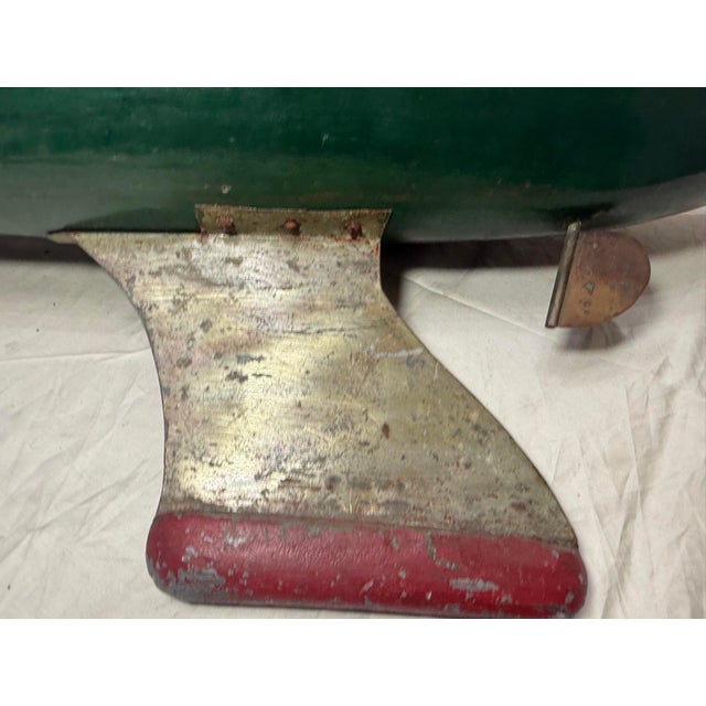 Rare Antique 19th Century Handmade Folk Art Wood Metal Sailing Yacht Sail Boat For Sale - Image 16 of 18