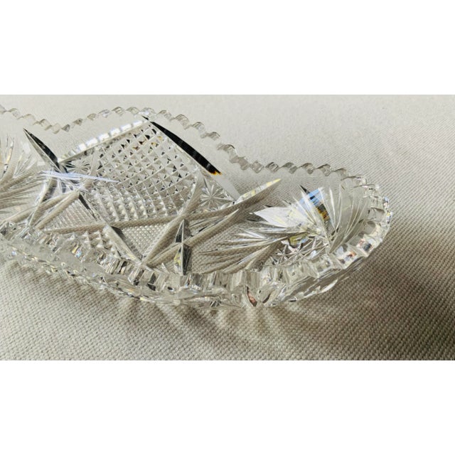 Gilded Age Masterpiece: C1880 American Brilliant Cut Crystal Serving Dish For Sale - Image 9 of 18