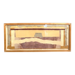 Barbara Beck 1974 Paper Collage in Original Frame - Signed/Dated For Sale