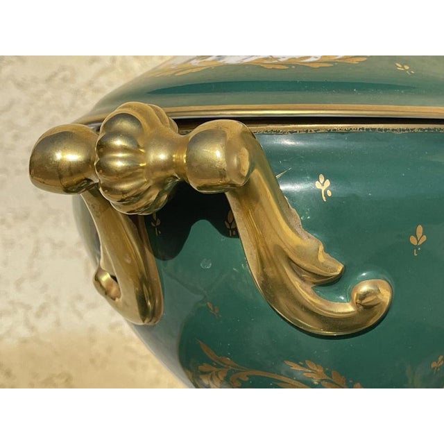 Porcelain Tureen and Display Stand from Limoges, Set of 2 For Sale - Image 5 of 13