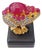 Bochic "Orient" Vintage Ruby & White Topaz Cocktail Ring - 18K Gold & Silver For Sale