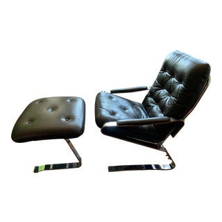 Rs Associates Lounge Chair With Ottoman For Sale
