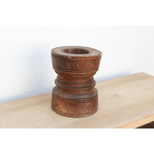 Antique Rice Grinder Candle Holder For Sale - Image 4 of 8