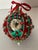Gorgeous beaded Christmas 5” ball in red and green.