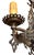 A great chandelier with original patina. Perfect over a dining room table, master bedroom lighting as well. Wired to UL...
